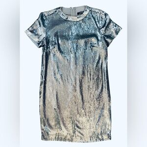 Ralph Lauren Silver Sequin Mini Dress